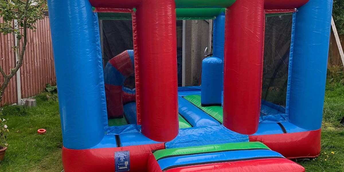 12ft blue bouncy castle